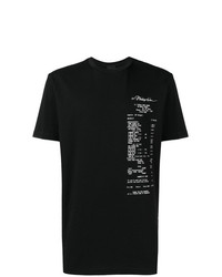 schwarzes bedrucktes T-Shirt mit einem Rundhalsausschnitt von 3.1 Phillip Lim