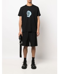 schwarzes bedrucktes T-Shirt mit einem Rundhalsausschnitt von Givenchy