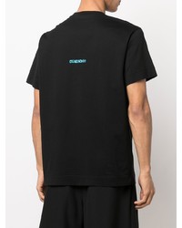 schwarzes bedrucktes T-Shirt mit einem Rundhalsausschnitt von Givenchy