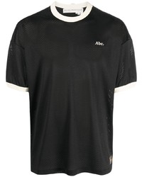 schwarzes bedrucktes T-Shirt mit einem Rundhalsausschnitt von Advisory Board Crystals