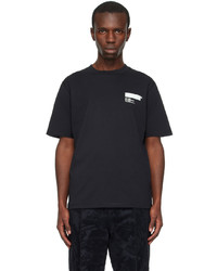 schwarzes bedrucktes T-Shirt mit einem Rundhalsausschnitt von AFFXWRKS