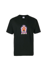 schwarzes bedrucktes T-Shirt mit einem Rundhalsausschnitt von Alltimers