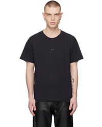schwarzes bedrucktes T-Shirt mit einem Rundhalsausschnitt von ALTU