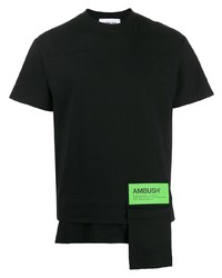 schwarzes bedrucktes T-Shirt mit einem Rundhalsausschnitt von Ambush