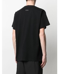 schwarzes bedrucktes T-Shirt mit einem Rundhalsausschnitt von Fear Of God