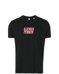 schwarzes bedrucktes T-Shirt mit einem Rundhalsausschnitt von Aspesi