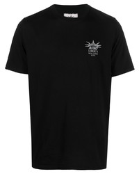 schwarzes bedrucktes T-Shirt mit einem Rundhalsausschnitt von AUTRY