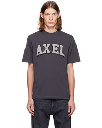 schwarzes bedrucktes T-Shirt mit einem Rundhalsausschnitt von Axel Arigato