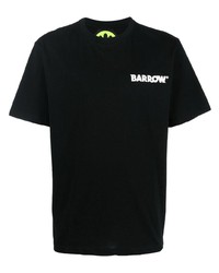 schwarzes bedrucktes T-Shirt mit einem Rundhalsausschnitt von BARROW