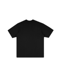 schwarzes bedrucktes T-Shirt mit einem Rundhalsausschnitt von Supreme