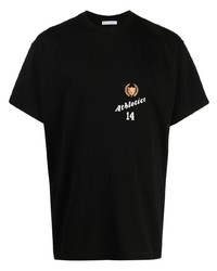 schwarzes bedrucktes T-Shirt mit einem Rundhalsausschnitt von BEL-AIR ATHLETICS