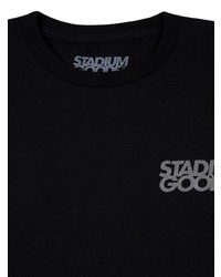 schwarzes bedrucktes T-Shirt mit einem Rundhalsausschnitt von Stadium Goods