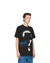 schwarzes bedrucktes T-Shirt mit einem Rundhalsausschnitt von Givenchy