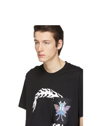 schwarzes bedrucktes T-Shirt mit einem Rundhalsausschnitt von Givenchy