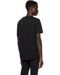 schwarzes bedrucktes T-Shirt mit einem Rundhalsausschnitt von Ps By Paul Smith