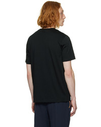 schwarzes bedrucktes T-Shirt mit einem Rundhalsausschnitt von Ps By Paul Smith