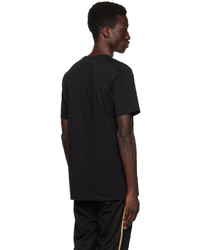 schwarzes bedrucktes T-Shirt mit einem Rundhalsausschnitt von Ps By Paul Smith