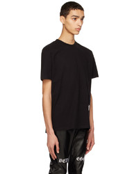 schwarzes bedrucktes T-Shirt mit einem Rundhalsausschnitt von RtA