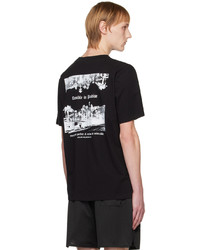 schwarzes bedrucktes T-Shirt mit einem Rundhalsausschnitt von Stolen Girlfriends Club