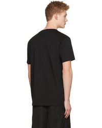 schwarzes bedrucktes T-Shirt mit einem Rundhalsausschnitt von Marcelo Burlon County of Milan