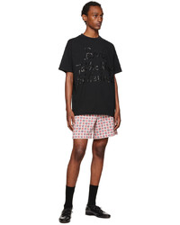 schwarzes bedrucktes T-Shirt mit einem Rundhalsausschnitt von Bode