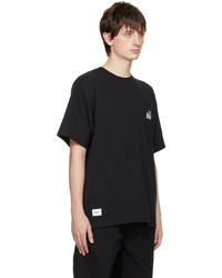 schwarzes bedrucktes T-Shirt mit einem Rundhalsausschnitt von Vans