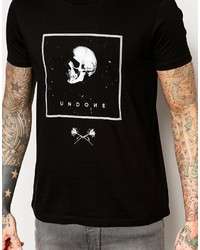 schwarzes bedrucktes T-Shirt mit einem Rundhalsausschnitt von Asos