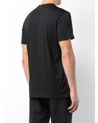 schwarzes bedrucktes T-Shirt mit einem Rundhalsausschnitt von Balmain