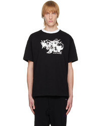 schwarzes bedrucktes T-Shirt mit einem Rundhalsausschnitt von BUTLER SVC
