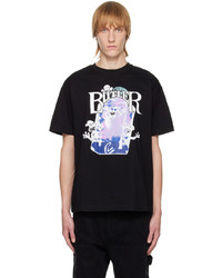 schwarzes bedrucktes T-Shirt mit einem Rundhalsausschnitt von BUTLER SVC