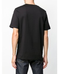 schwarzes bedrucktes T-Shirt mit einem Rundhalsausschnitt von Ps By Paul Smith