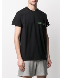 schwarzes bedrucktes T-Shirt mit einem Rundhalsausschnitt von MACKINTOSH