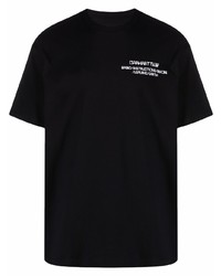 schwarzes bedrucktes T-Shirt mit einem Rundhalsausschnitt von Carhartt WIP