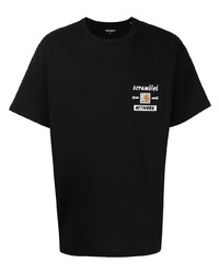 schwarzes bedrucktes T-Shirt mit einem Rundhalsausschnitt von Carhartt WIP