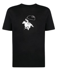schwarzes bedrucktes T-Shirt mit einem Rundhalsausschnitt von Carhartt WIP