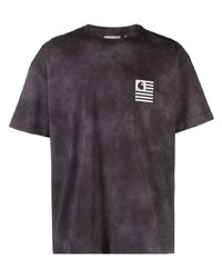 schwarzes bedrucktes T-Shirt mit einem Rundhalsausschnitt von Carhartt WIP