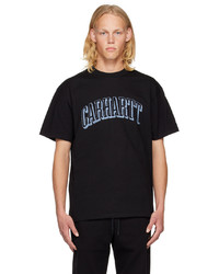 schwarzes bedrucktes T-Shirt mit einem Rundhalsausschnitt von CARHARTT WORK IN PROGRESS