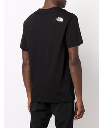 schwarzes bedrucktes T-Shirt mit einem Rundhalsausschnitt von The North Face