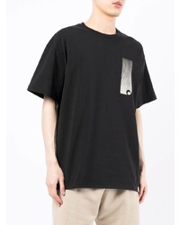 schwarzes bedrucktes T-Shirt mit einem Rundhalsausschnitt von Carhartt WIP