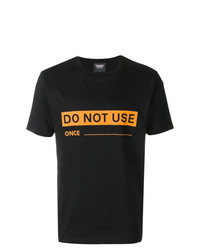 schwarzes bedrucktes T-Shirt mit einem Rundhalsausschnitt von CHRISTOPHER RAEBURN