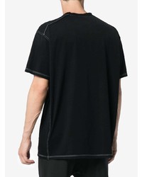 schwarzes bedrucktes T-Shirt mit einem Rundhalsausschnitt von Givenchy