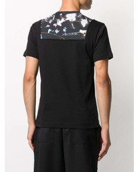 schwarzes bedrucktes T-Shirt mit einem Rundhalsausschnitt von Comme Des Garcons SHIRT