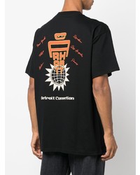 schwarzes bedrucktes T-Shirt mit einem Rundhalsausschnitt von Carhartt WIP