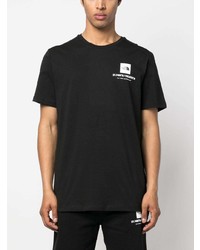 schwarzes bedrucktes T-Shirt mit einem Rundhalsausschnitt von The North Face