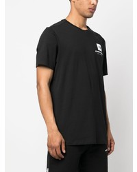 schwarzes bedrucktes T-Shirt mit einem Rundhalsausschnitt von The North Face