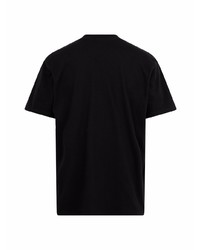 schwarzes bedrucktes T-Shirt mit einem Rundhalsausschnitt von Supreme