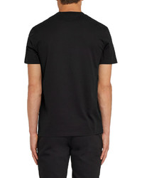 schwarzes bedrucktes T-Shirt mit einem Rundhalsausschnitt von Givenchy