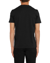 schwarzes bedrucktes T-Shirt mit einem Rundhalsausschnitt von Givenchy