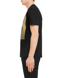 schwarzes bedrucktes T-Shirt mit einem Rundhalsausschnitt von Givenchy