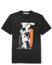 schwarzes bedrucktes T-Shirt mit einem Rundhalsausschnitt von Givenchy